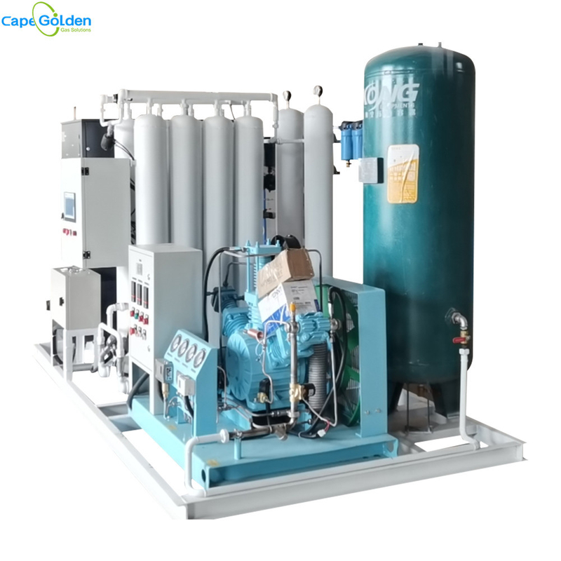 ایستگاه پر کردن مخزن اکسیژن کارخانه پر کردن سیلندر اکسیژن 80 عدد در روز 6Nm3/Hr 90Nm3/Hr