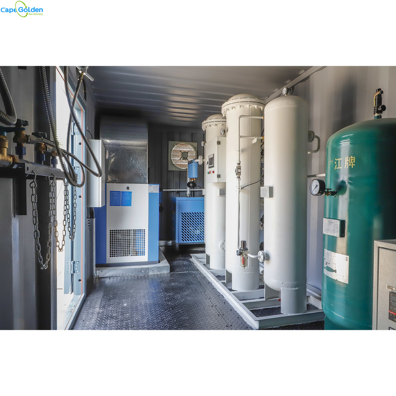 93٪ ~ 99٪ اکسیژن ژنراتور کانتینری شده کارخانه اکسیژن سیلندر برای سیلندرها