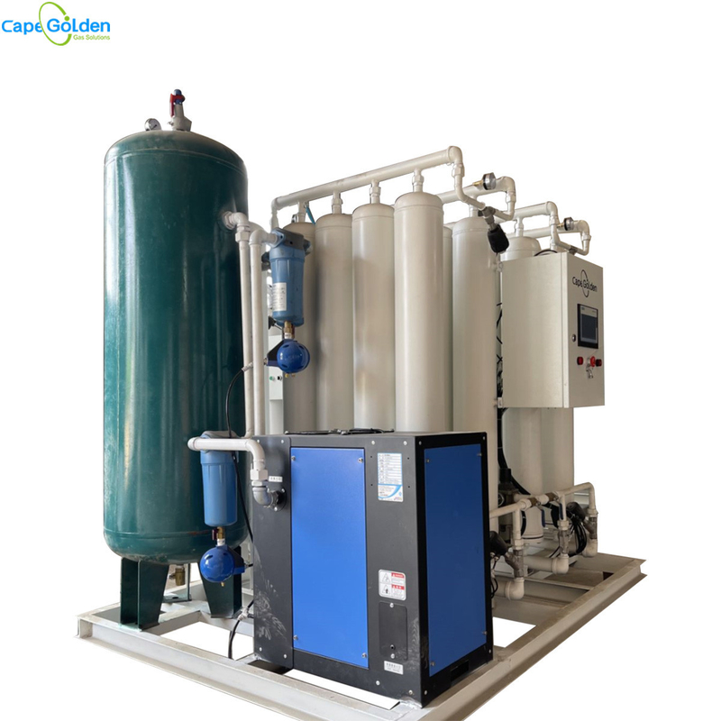 90 ~ 99٪ PSA کارخانه اکسیژن ساز بیمارستان 500 Lpm کارخانه اکسیژن برای پر کردن مجدد سیلندر لوله O2